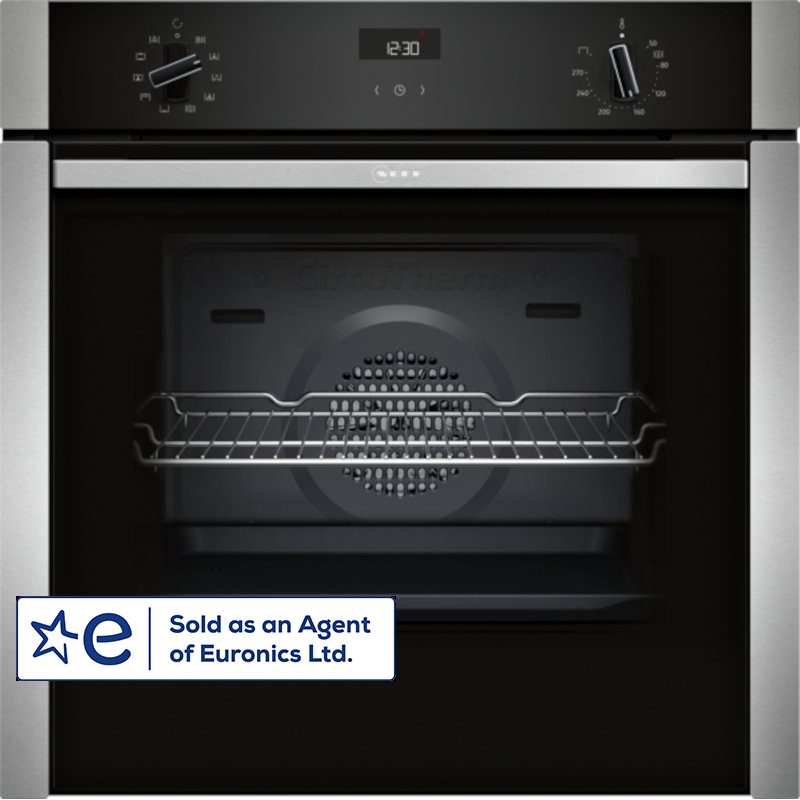 Neff B3ACE4AN3B N50 Built-In Single Slide & Hide Fan Oven