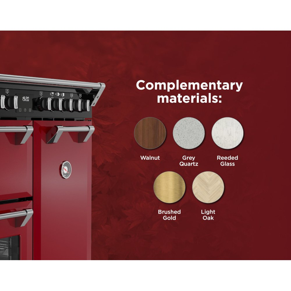 Stoves Richmond Deluxe 90EI Garnet Red Induction Range Cooker With 4 Ovens