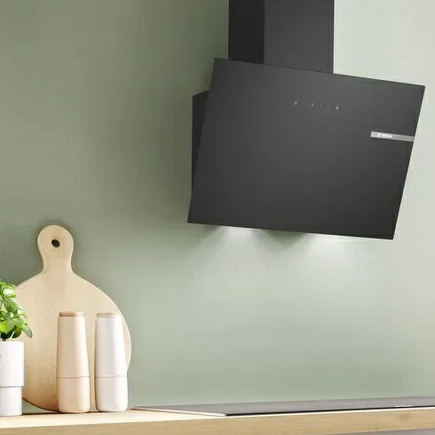 Bosch DWK65DK60B 60cm Black Angled Extractor With LED Lighting