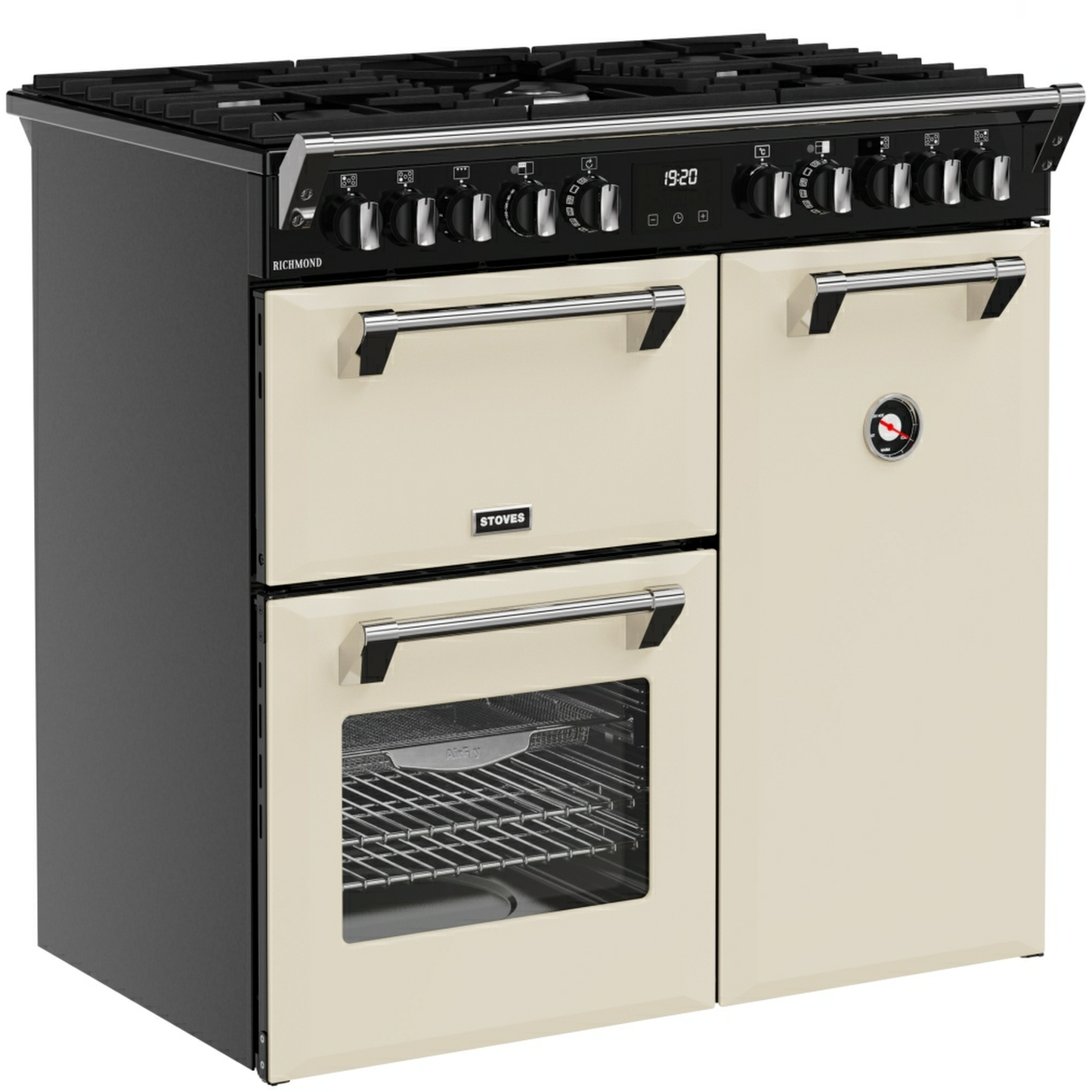 Stoves Richmond 90DFT Cream Dual Fuel Range Cooker With 3 Ovens