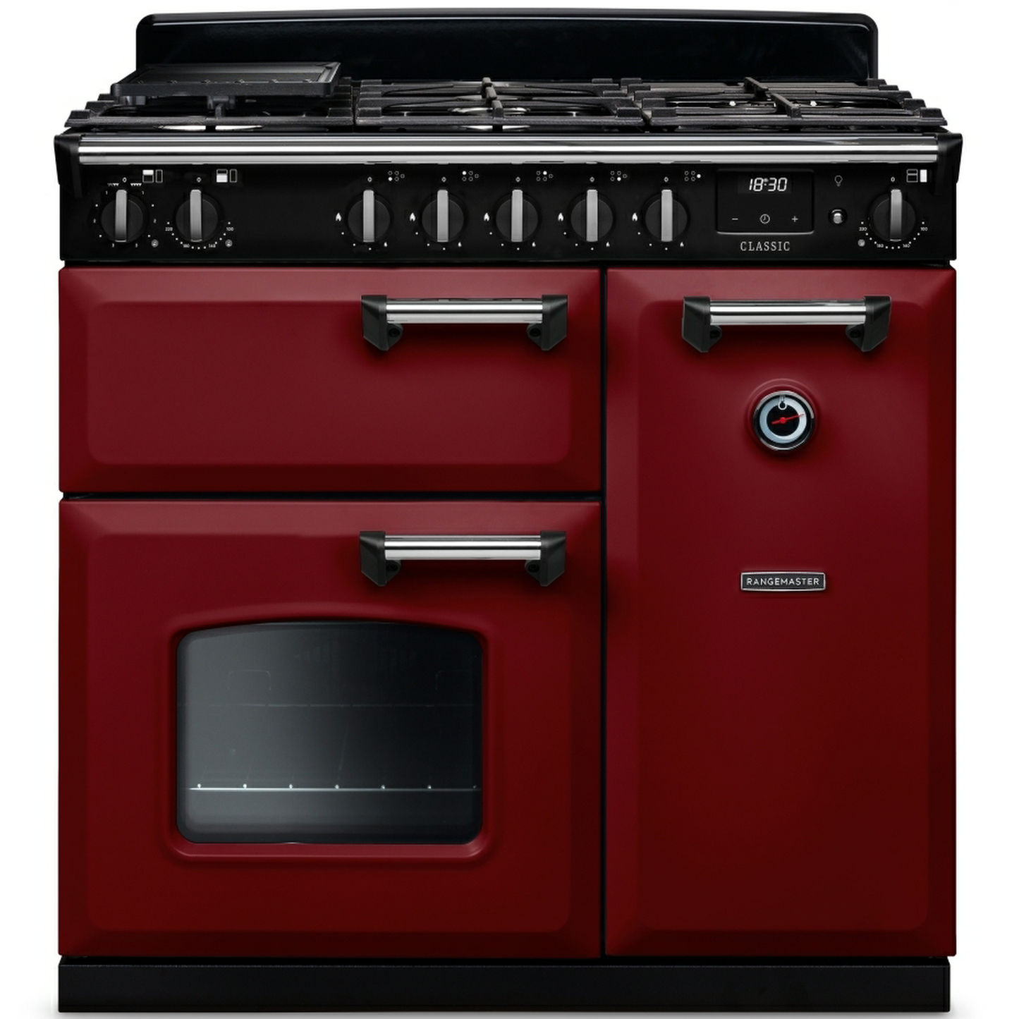 Rangemaster CL90DFPBOR/CM1 Classic Bordeaux Dual Fuel Range Cooker