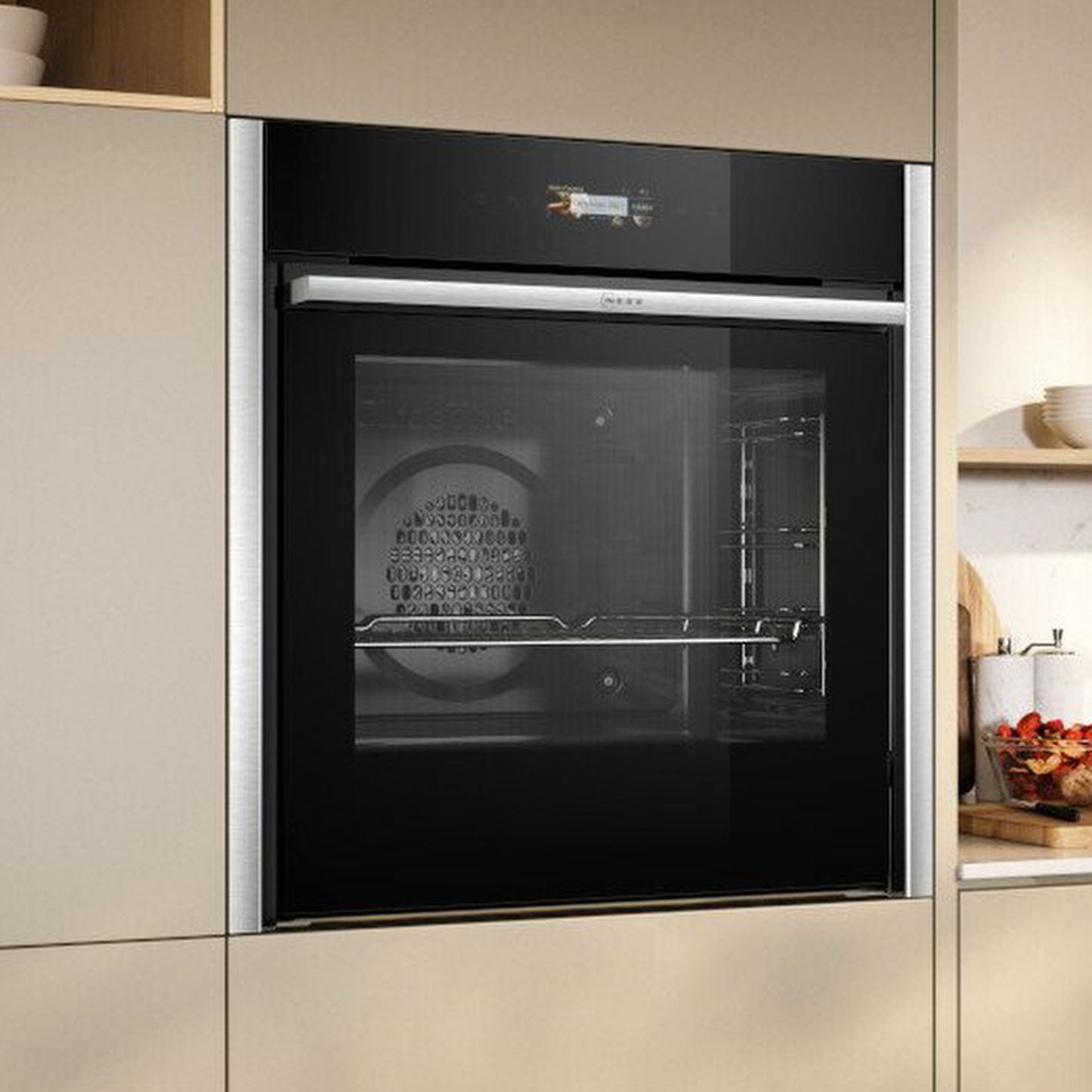 Neff B54CR71N0B N70 Pyrolytic Slide & Hide Built In Single Oven