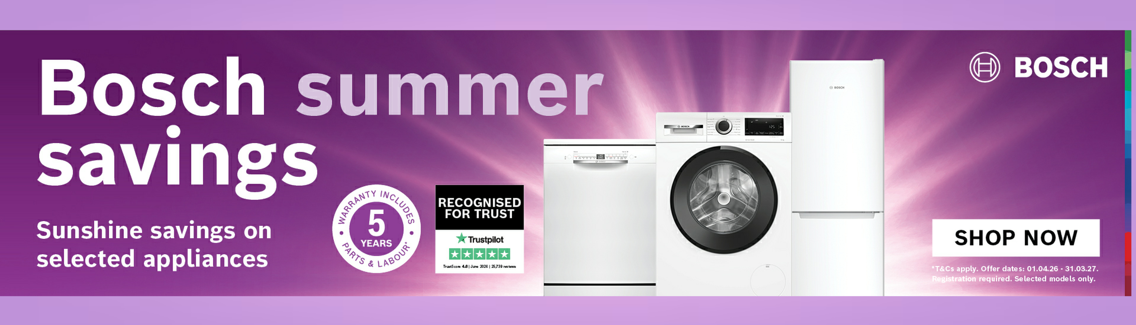 Bosch 5 Year Warranty On Selected Products