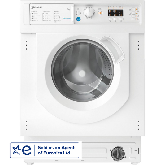 Indesit BIWMIL71252UKN 7kg 1200 Spin Built In Washing Machine