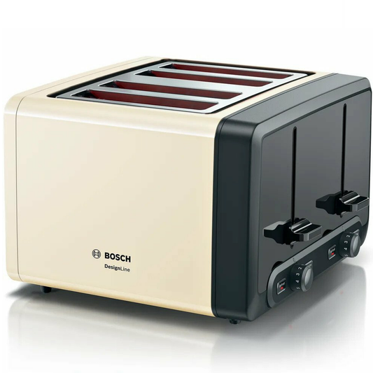 Bosch DesignLine 4 Slice Toaster TAT4P447 Cream