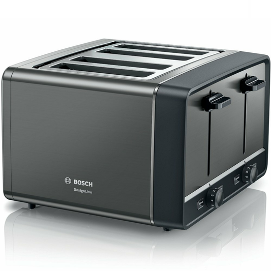 Bosch DesignLine 4 Slice Toaster TAT5P445 Anthracite