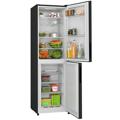 Bosch KGN27NBEAG 55CM ( 182.4cm High ) Black Frost Free Fridge Freezer