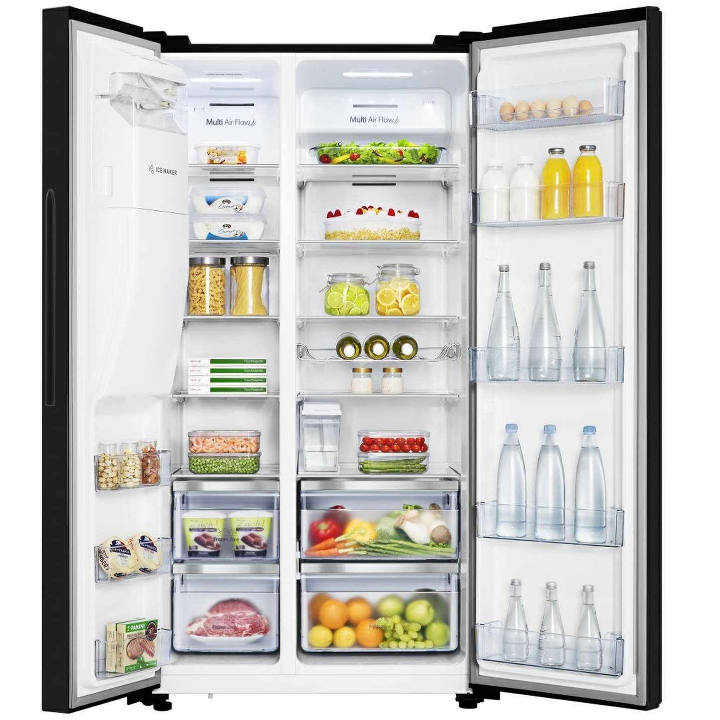 Hisense RS694N4TBE American Style Non Plumbed Water & Ice On Door