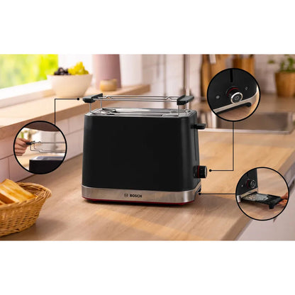 Bosch TAT4M223GB Black MyMoment 2 Slice Toaster