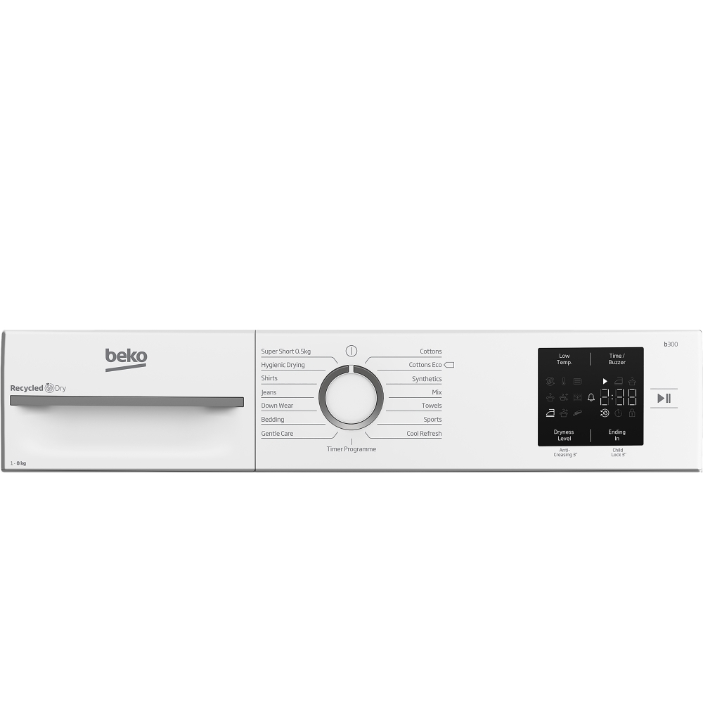 Beko BMN3T3823W 8kg Heat Pump Tumble Dryer