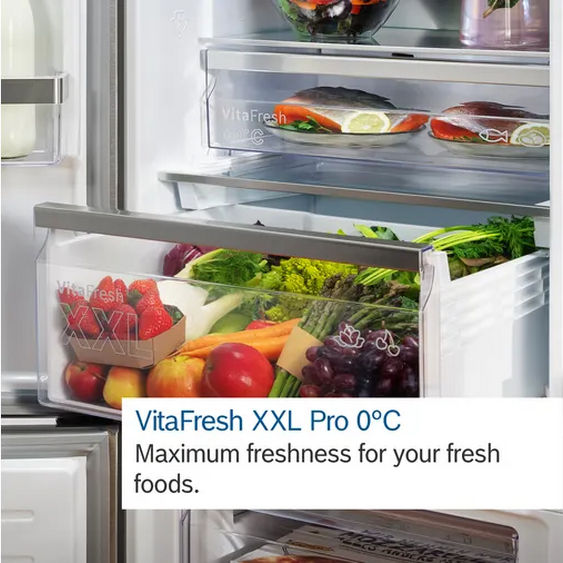 Bosch KGN392LAFG60cm ( 203cm High) Stainless Steel 70/30 Frost Free Fridge Freezer