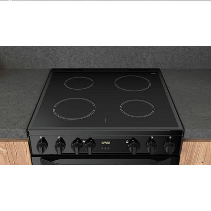 Hotpoint HDEU57V9C2B/UK 60cm Black Double Oven Electric Cooker