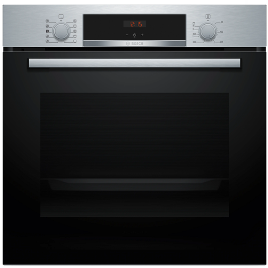 Bosch HQA534BS3B ( Series 4 ) Stainless Steel Built-In Single Fan Oven With Added Steam