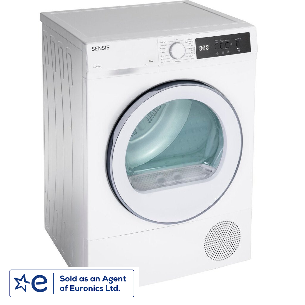 Sensis TDHF018A2W 8kg Heat Pump Tumble Dryer