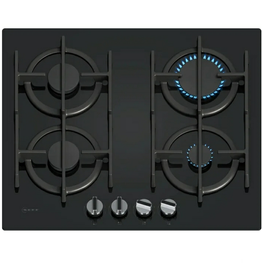 Neff T26PIP4S0 N70 Black 4 Zone Tempered Glass Gas Hob