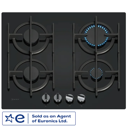 Neff T26PIP4S0 N70 Black 4 Zone Tempered Glass Gas Hob