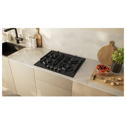Neff T26PIP4S0 N70 Black 4 Zone Tempered Glass Gas Hob