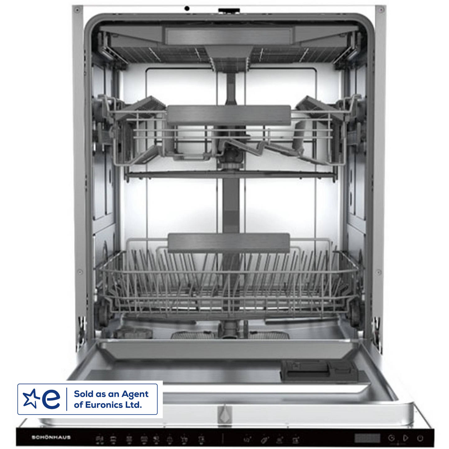 Schonhaus DWSI0115FSB 15 Place Setting  ( B Rated 9.5 Litres ) Full Size Built In Dishwasher