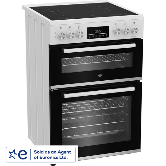 Beko EDC6731W White 60cm Double Oven Cooker