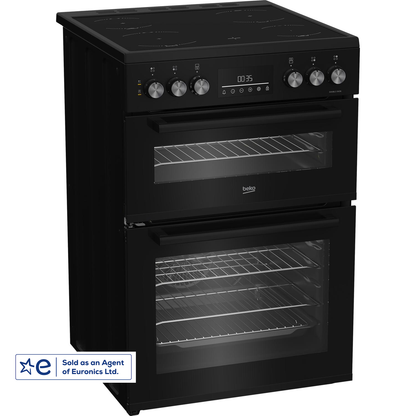 Beko EDC6731K Black 60cm Double Oven Cooker
