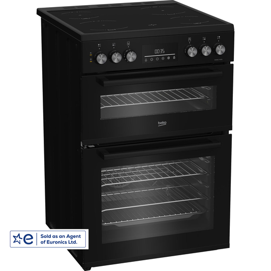 Beko EDC6731K Black 60cm Double Oven Cooker