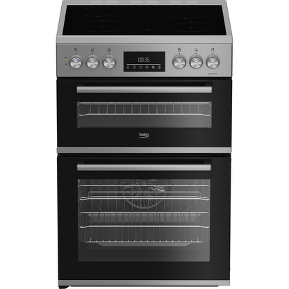 Beko EDC6731S Silver 60cm Double Oven Cooker