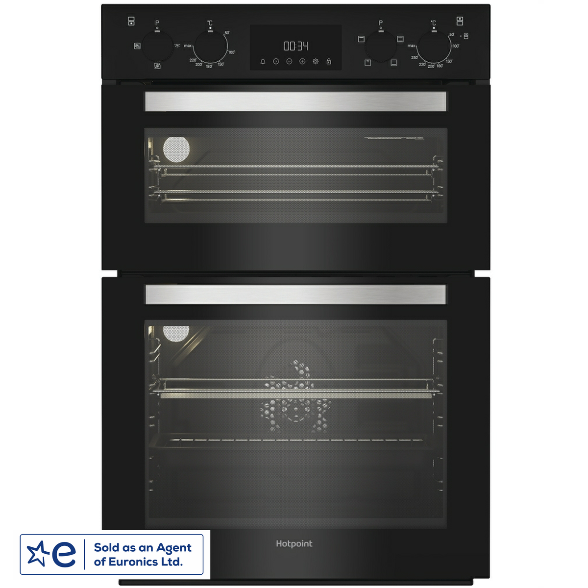 Hotpoint DIH10DB Black Built In Double Oven