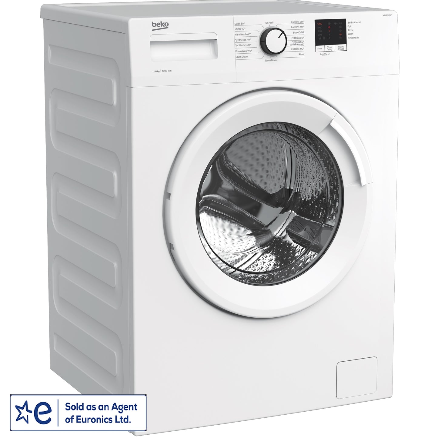 Beko WTK82041W 1200 Spin 8Kg Load Washing Machine