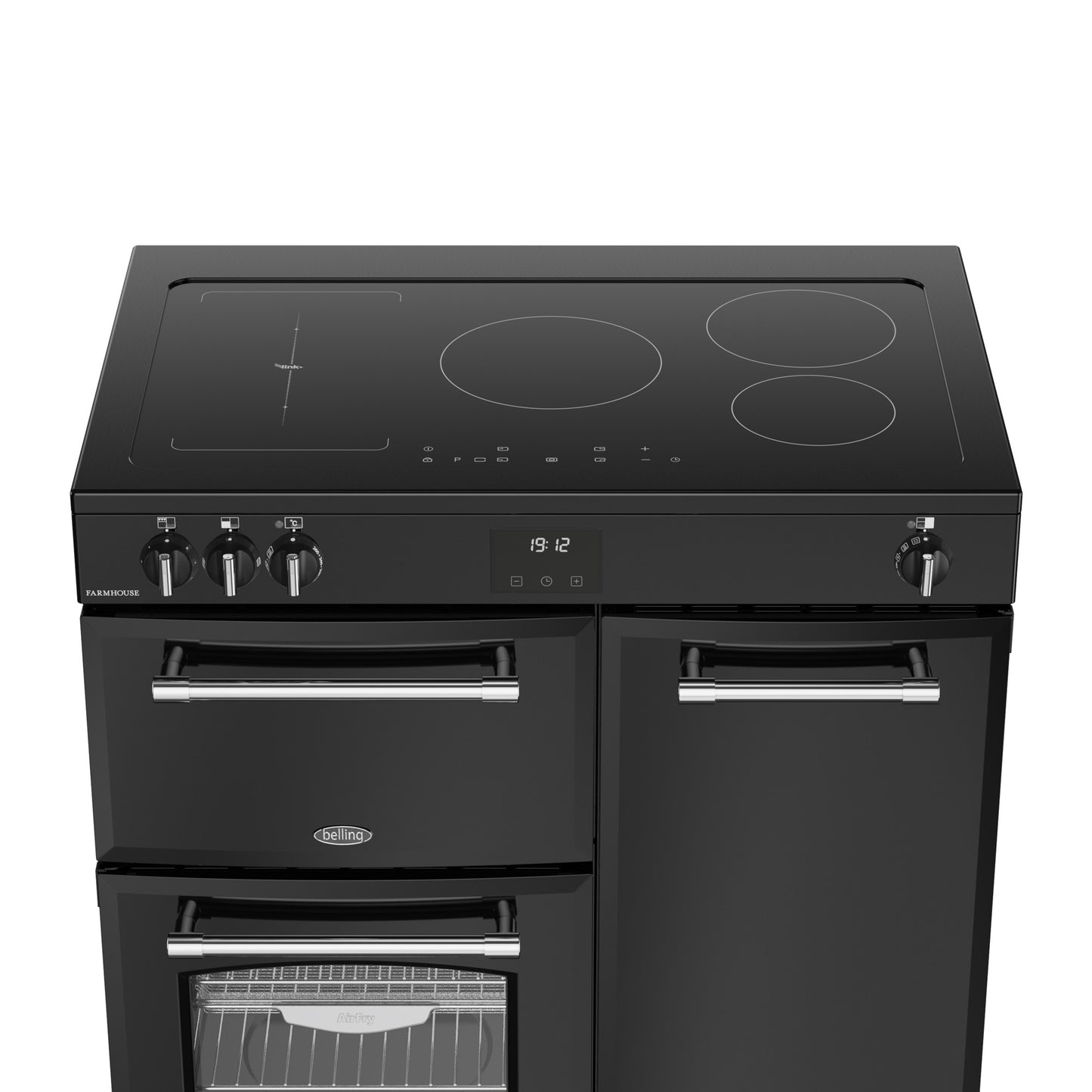 Belling Farmhouse 90Ei Black Induction Range Cooker