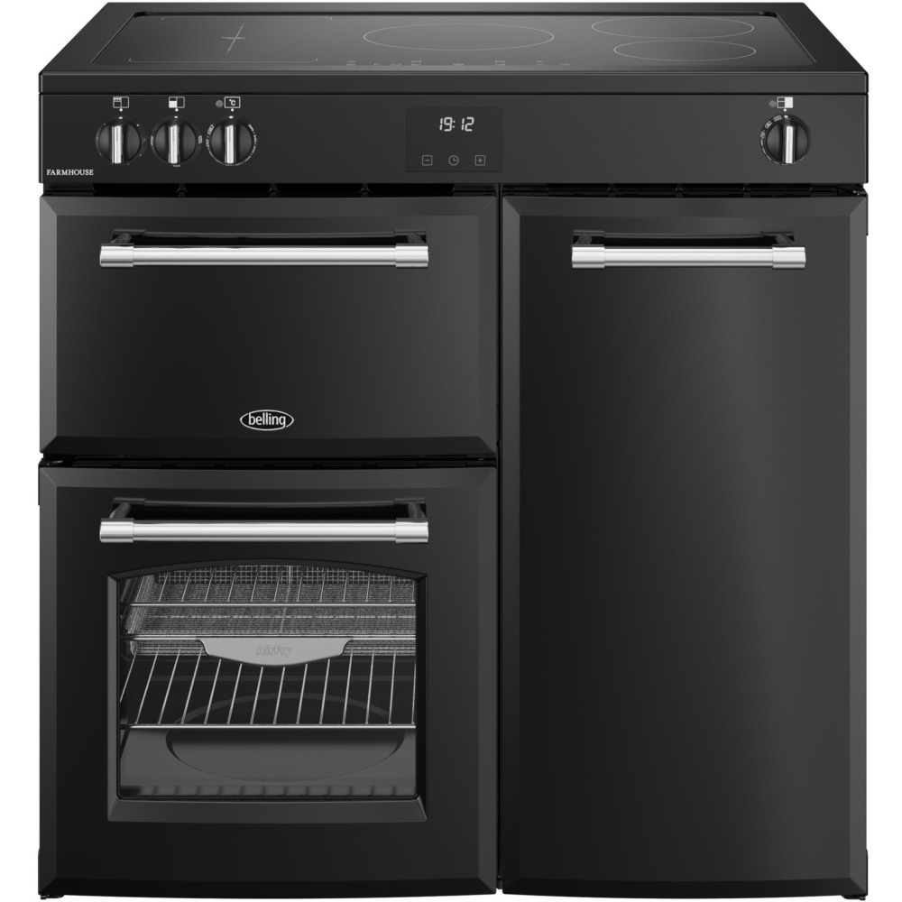 Belling Farmhouse 90Ei Black Induction Range Cooker