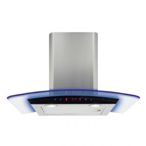 CDA EKP60SS 60CM Curved Glass Extractor With LED Lighting