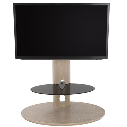 Stand For Television AVF Chepstow With Oak Wash Base And Panel