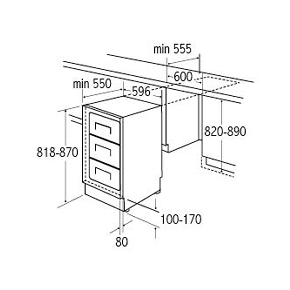 CDA FW284 Under Counter Built In Freezer
