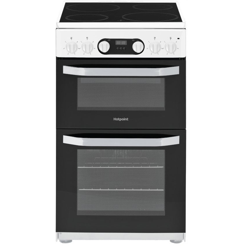 Hotpoint HD5V93CCW 50cm Electric Cooker With Double Oven