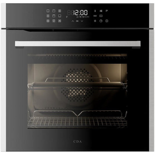 CDA SL550SS Large 77 Litres Built-In Multi Function Pyrolytic Single Fan Oven