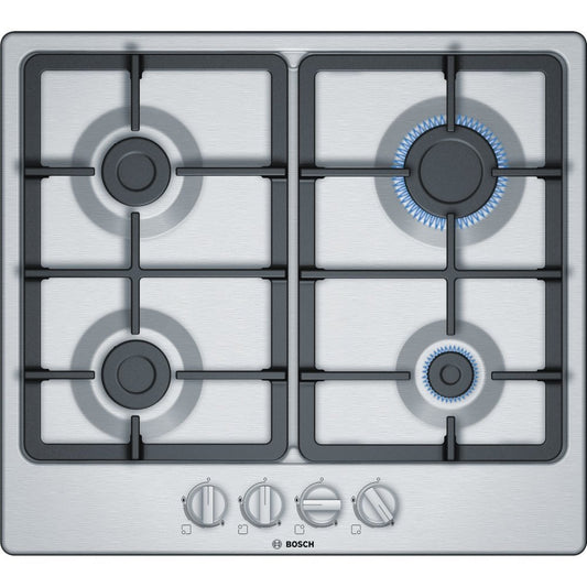 Bosch PGP6B5B90 Built- In 4 Burner Gas Hob In Stainless Steel