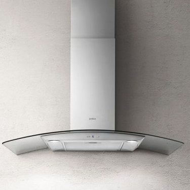 Elica Reef A-90 90CM Curved Glass Extractor With LED Lighting – Walkers ...