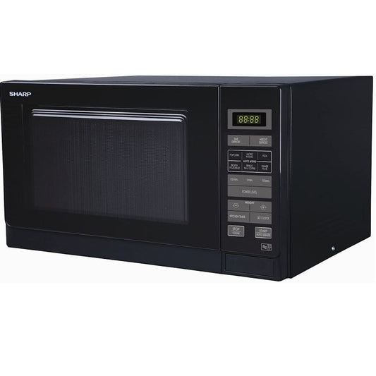 Sharp R372BK Black 25 Litre Solo Microwave Oven