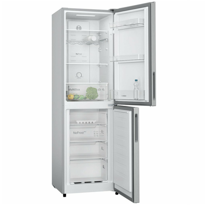 Bosch KGN27NLEAG 55CM ( 182.4cm High ) Stainless Frost Free Fridge Freezer