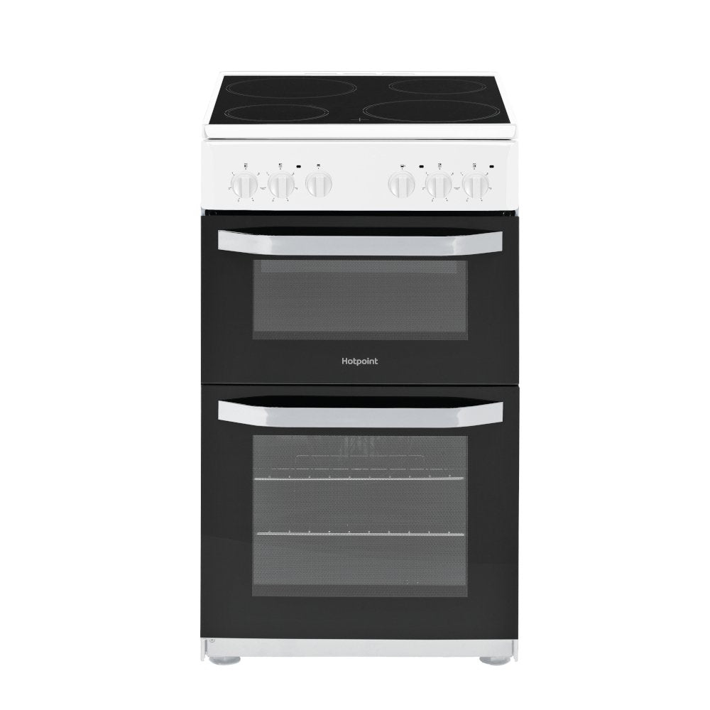 Hotpoint HD5V92KCW Electric Cooker With Twin Cavity