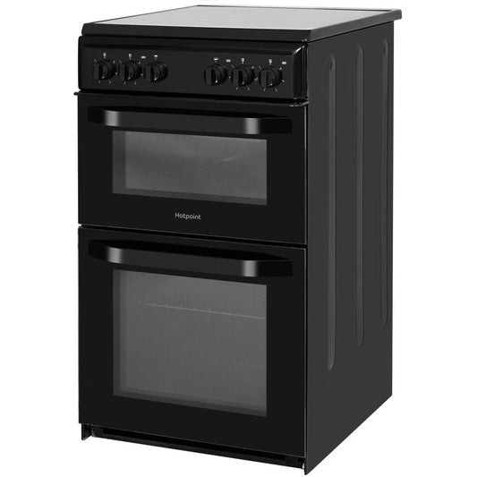 Hotpoint HD5V92KCB Electric Cooker With Twin Cavity
