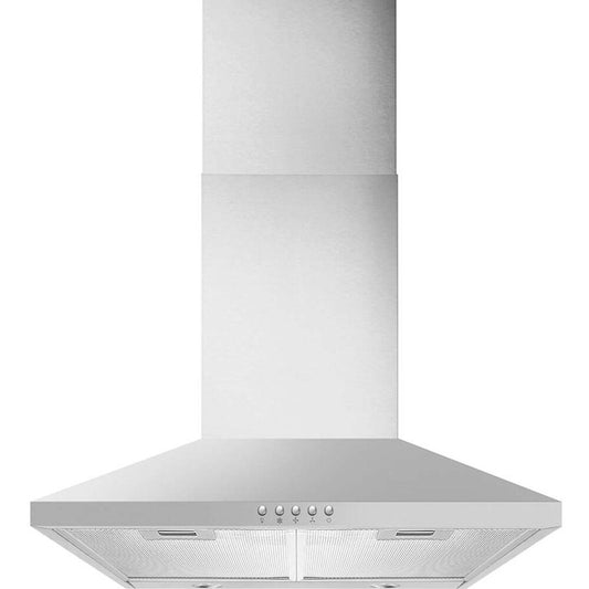 CDA ECH63SS/ WH 60CM Canopy Cooker Hood / Extractor With LED Lighting