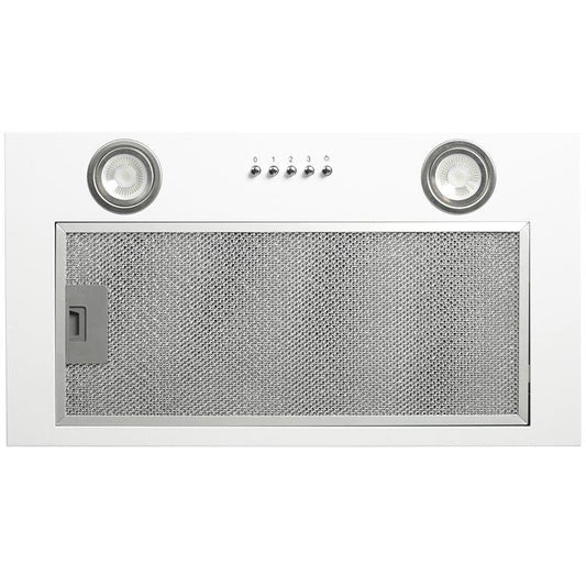 CDA CCA52WH White 50CM Canopy Cooker Hood / Extractor With LED Lighting