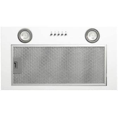 CDA CCA52WH White 50CM Canopy Cooker Hood / Extractor With LED Lighting