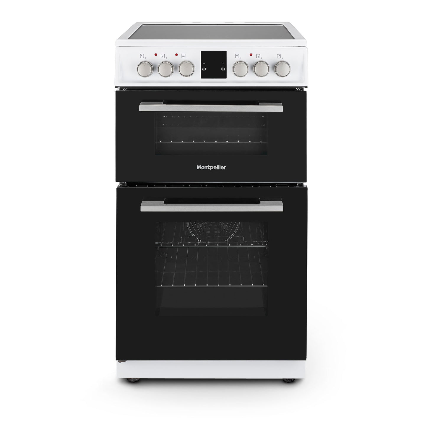 Montpellier MDOC50FW 50CM White Double Oven Electric Cooker