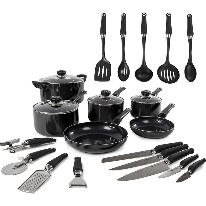 Morphy Richards 20 Piece Black Pan Set