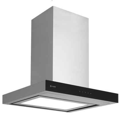 Caple ZC622 60CM Stainless & Black Glass Extractor With LED Lighting