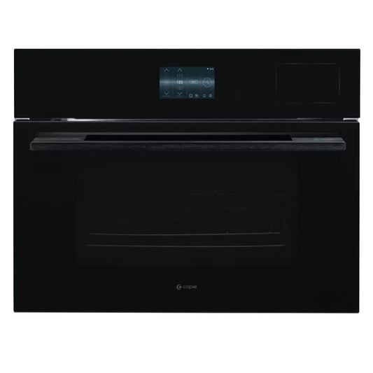 Caple CMS260BG Black Glass Built In Combi Microwave with Fan Oven, Grill & Steam