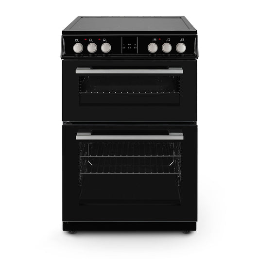 Montpellier MDOC60FK 60CM Black Double Oven Electric Cooker