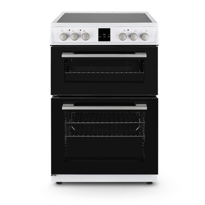 Montpellier MDOC60FW 60cm White Double Oven Electric Cooker